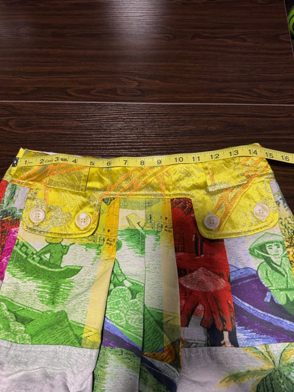 Custo Barcelona Multicolor Printed Mini Skirt with Yellow Waistband - Picture 4 of 5